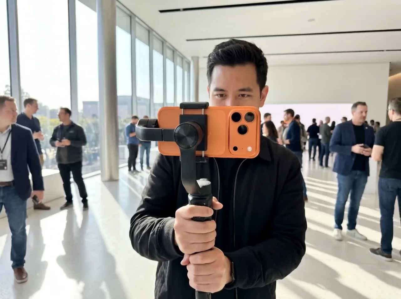 Produção de conteúdo com smartphone e estabilizador