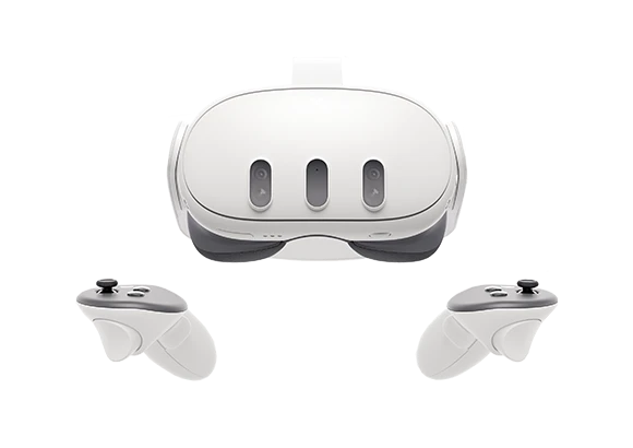 Headset Meta Quest 3 com dois controles Touch Plus